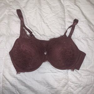 Auden Burgundy Sublime Lace Push Up Bra